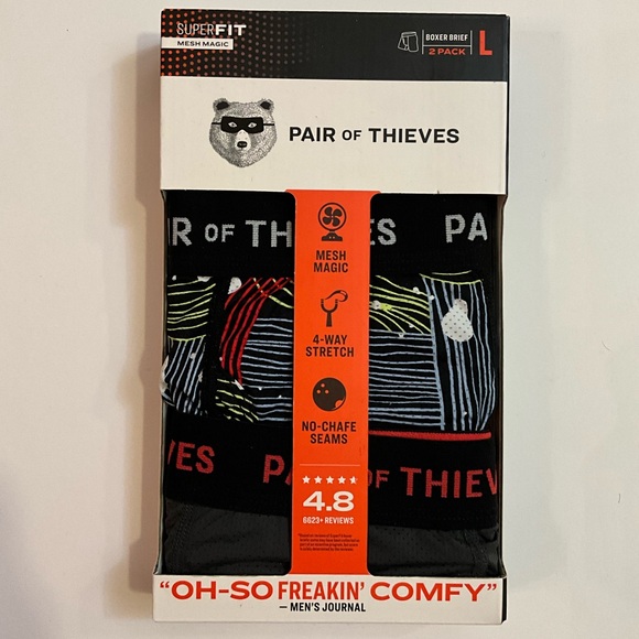 Pair of Thieves Men’s SUPERFIT Angel Hair Boxer Briefs, 2-pack L - Picture 7 of 9